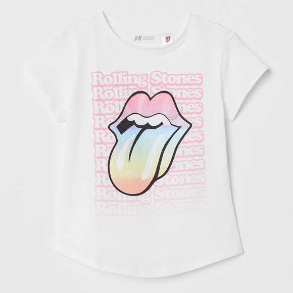 The Rolling Stones Logo rock Girls Official T-Shirt 12-14 NWT - Picture 2 of 3